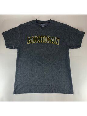 Michigan Wolverines NCAA Gray Champion Short Sleeve Crewneck Shirt Mens Large